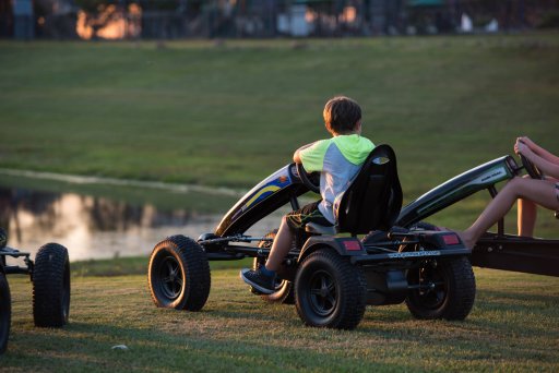 The Prime Karts XL-4 pedal-powered kart is adjustable for young riders