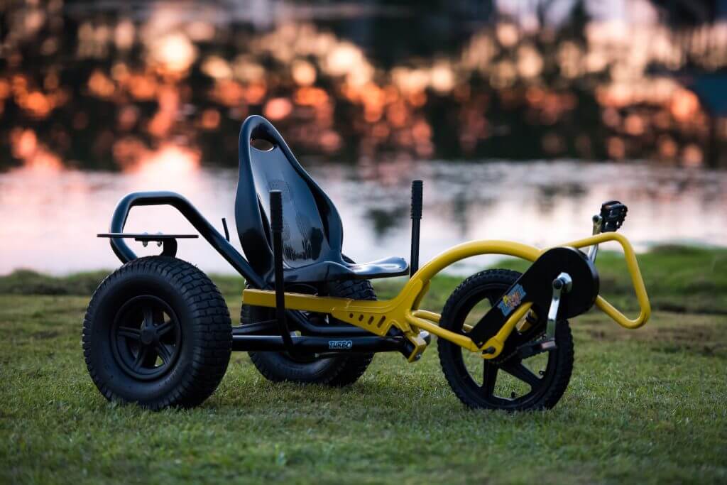 The Prime Karts Turbo pedal-powered kart